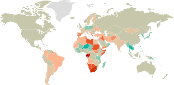 Taxas de desemprego por país