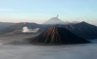 Vulcão Tengger Massiv Java na Indonésia
